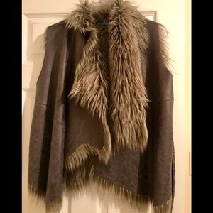 Simply Vera Wang Faux Fur Suede Vest